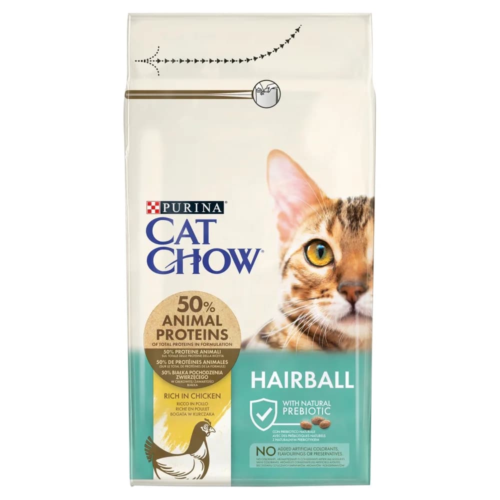 Cat Chow Purina Hairball Control z kurczakiem karma sucha dla kota
