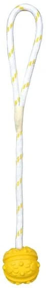 Trixie Piłka na sznurku z naturalnej gumy – pomarańczowy, 35 cm