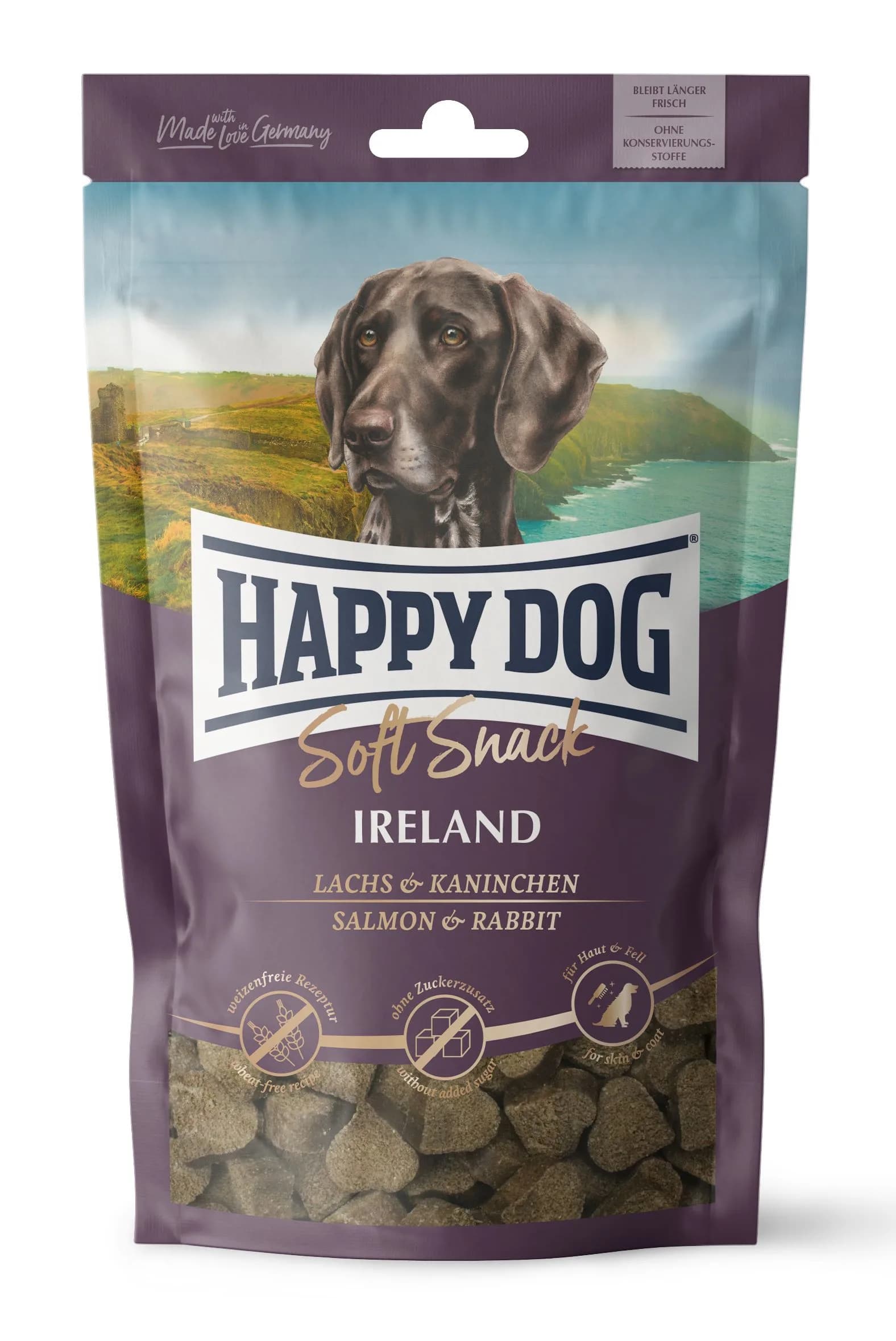 Happy Dog Soft Snack Irlandia przysmak dla dorosłych psów łosoś i królik 100 g