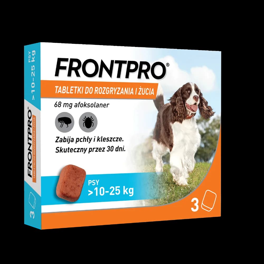 Frontline Tabletki do rozgryzania i żucia dla psów > 10 68 mg 25 kg