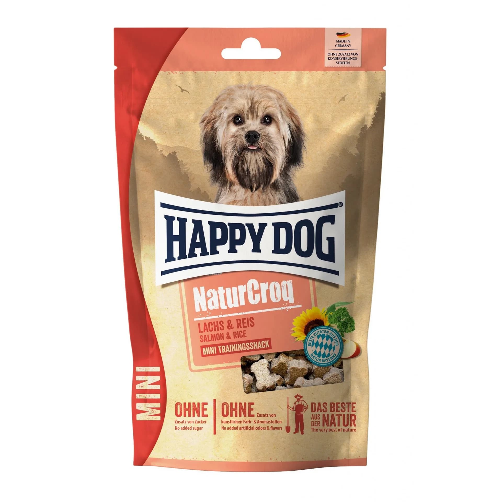 Happy Dog NaturCroq Mini Snack Lachs przysmak dla dorosłych psów łosoś i ryż 100 g