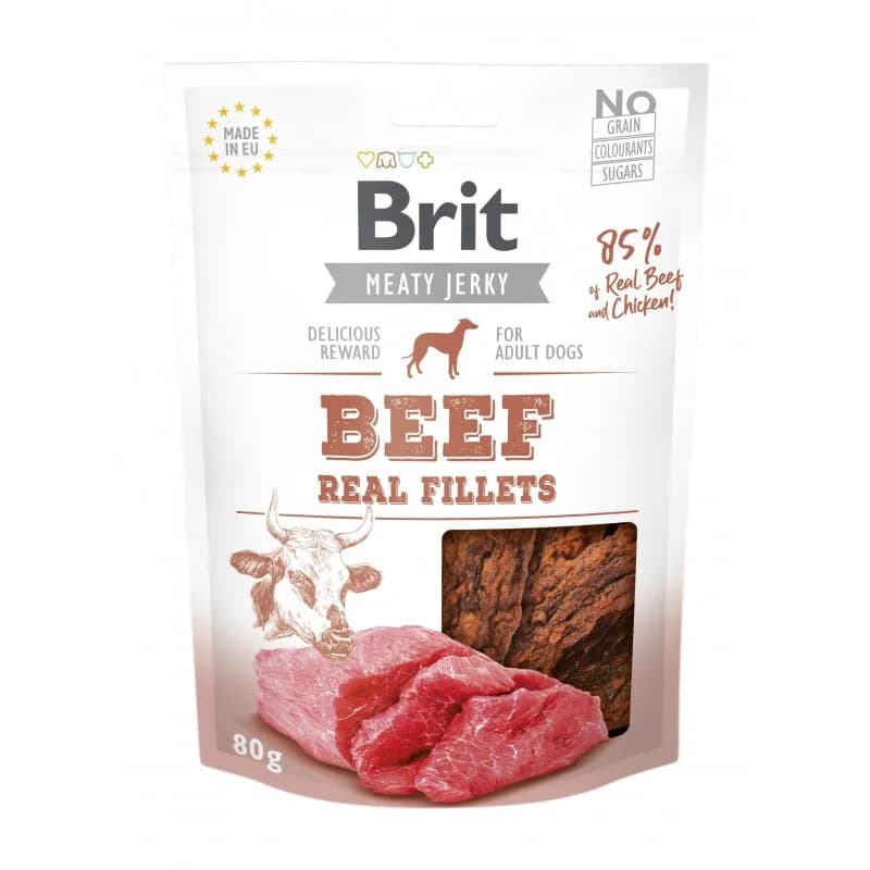 Brit Jerky Beef Fillets przysmak dla psów – 200 g