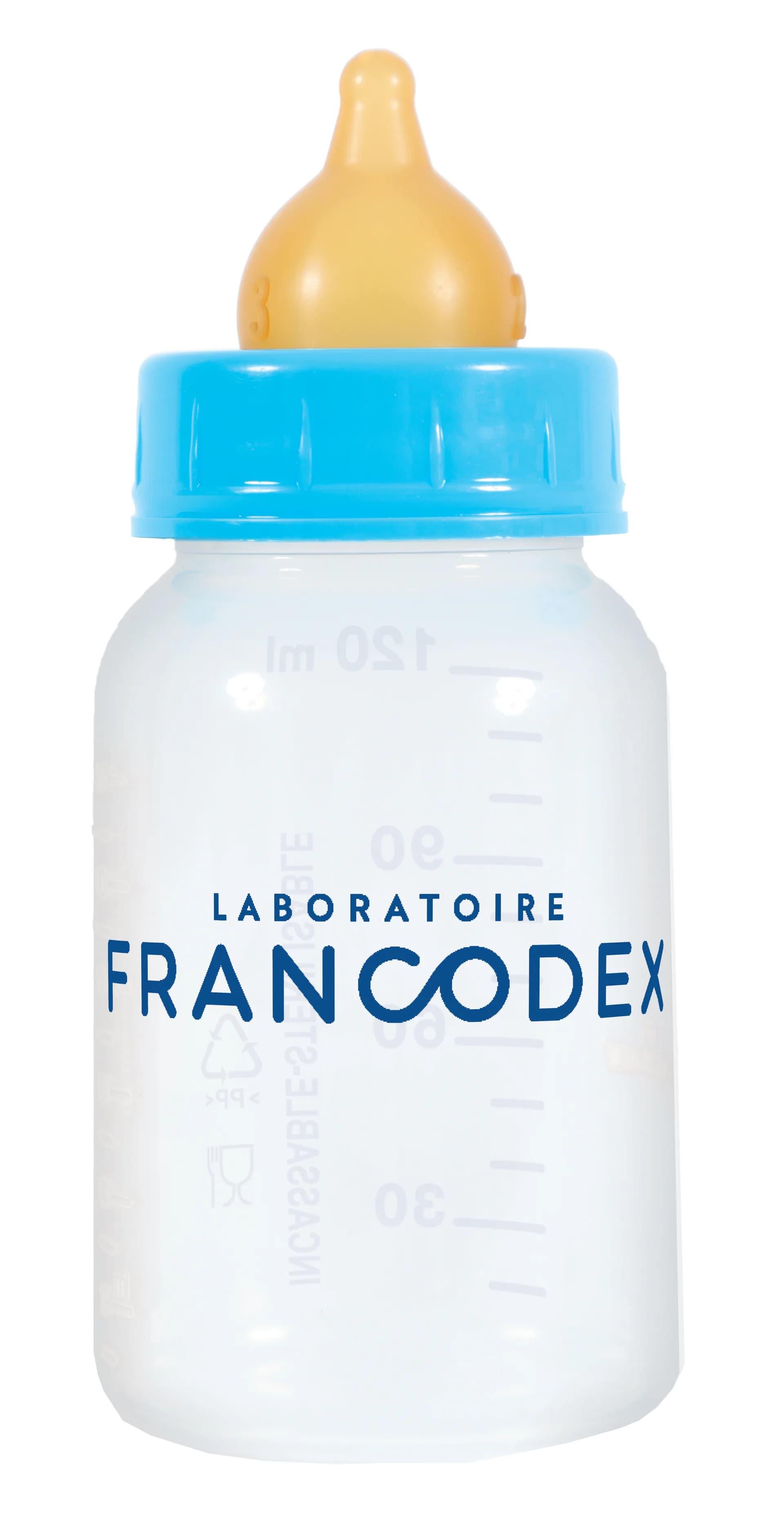 Francodex Butelka do karmienia szczeniąt i kociąt + 2 smoczki 120 ml