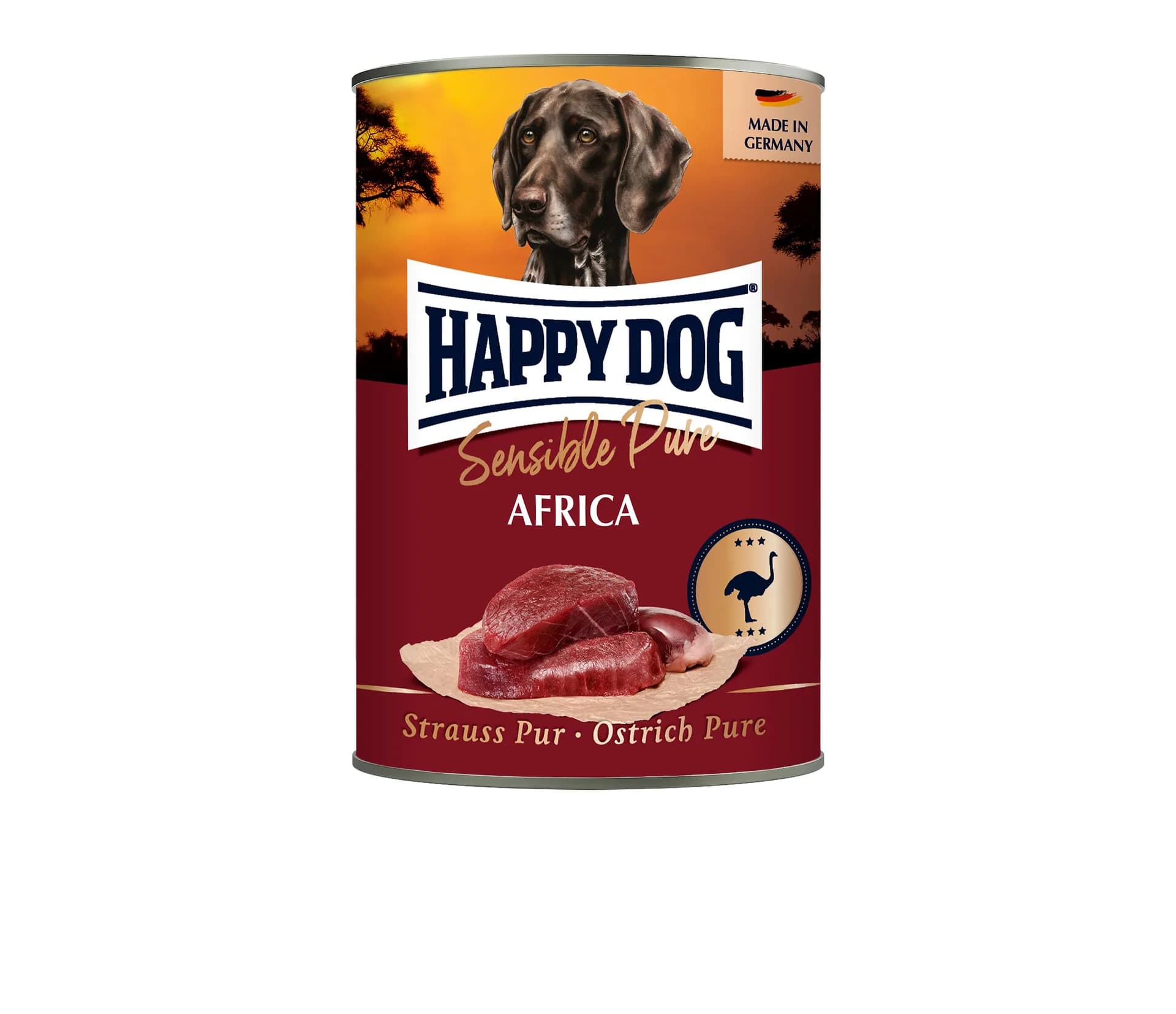 Happy Dog karma mokra dla dorosłych psów struś 400 g