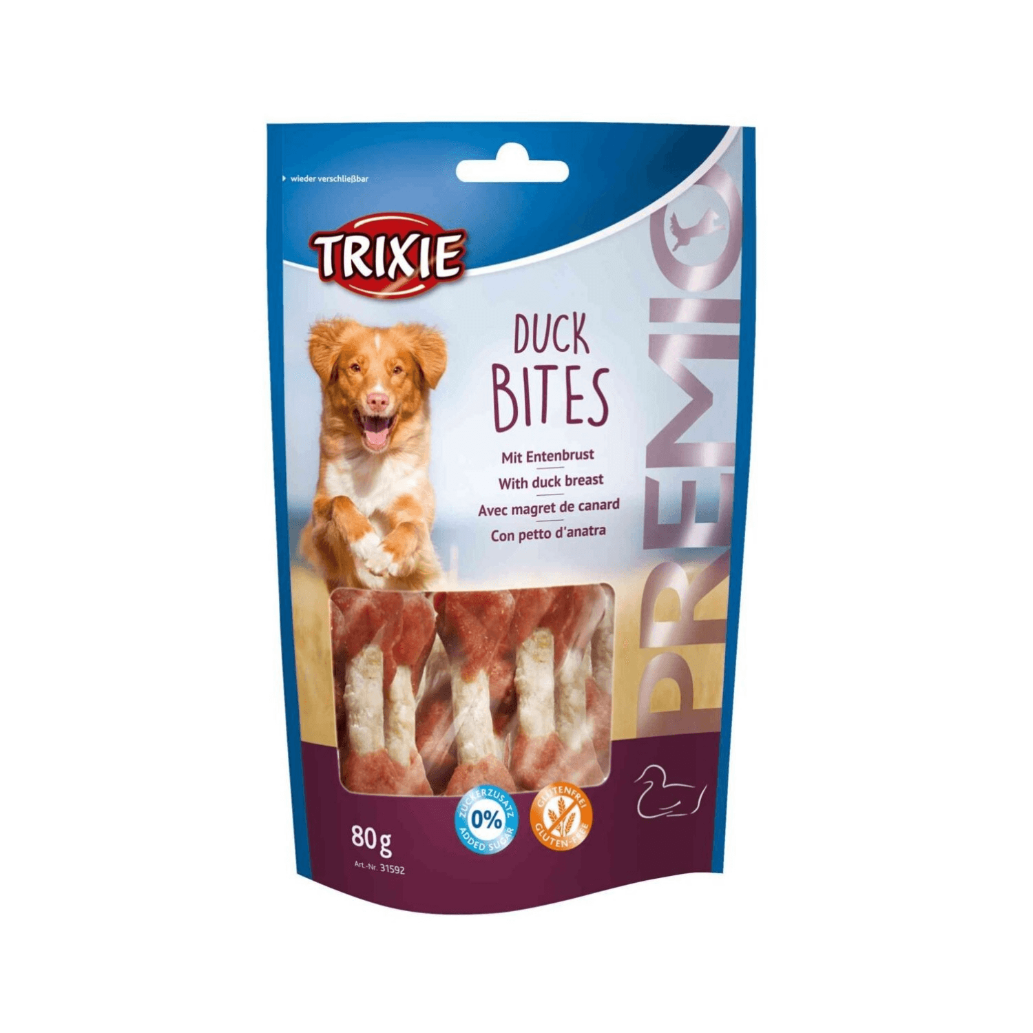 Trixie Snacki Duck Bites kości z kaczką light 80 g