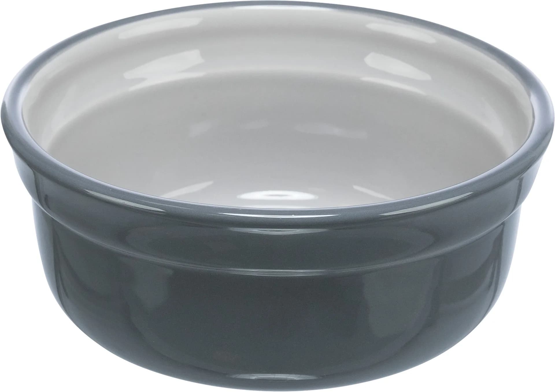 Trixie Miska ceramiczna dla psa/kota - różne rodzaje (pasuje do stojaka TX-24535) / / Szary 0,25 l 13 cm