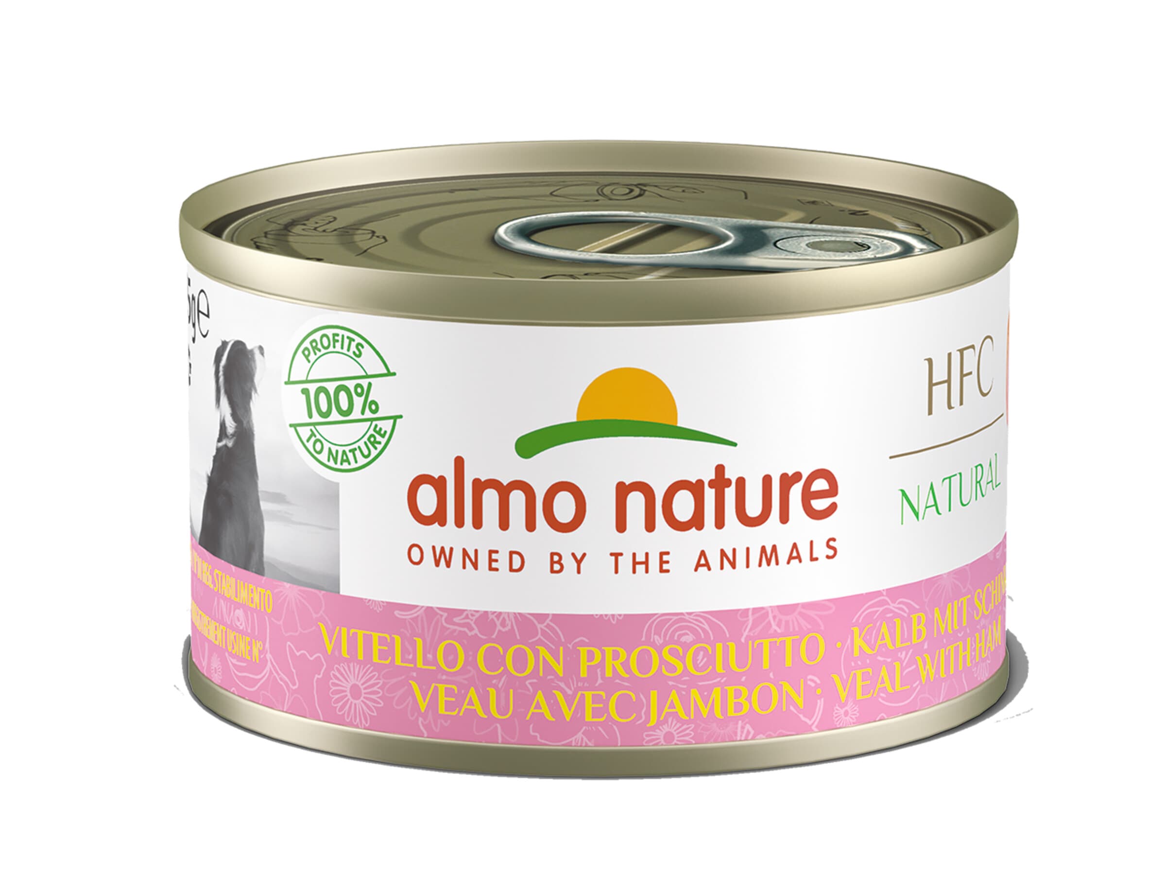 Almo Nature Puszka HFC Cuisine cielęcina i szynka dla psa