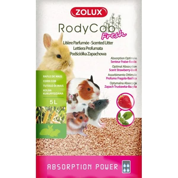 Zolux Podściółka RodyCob dla gryzoni i królika (truskawka, bazylia) 5 l