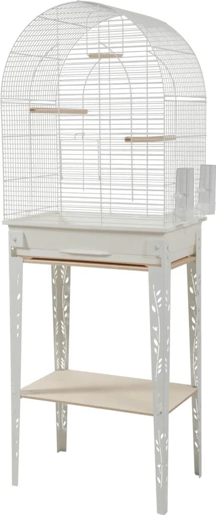 Zolux Klatka dla ptaków ze stojakiem Chic Patio – biały, 144x53x33 cm