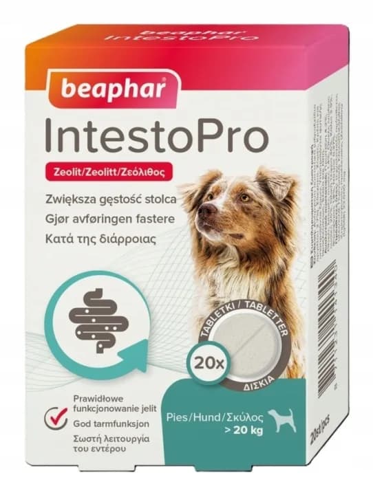 Beaphar Intestopro tabletki dla psa na biegunkę 20 tabletek