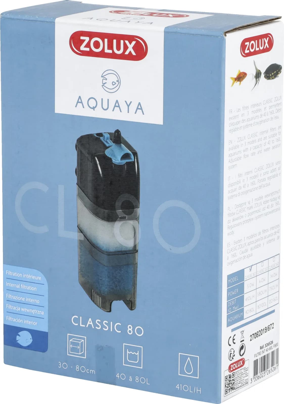 Zolux Aquaya Filtr do akwarium Classic 80