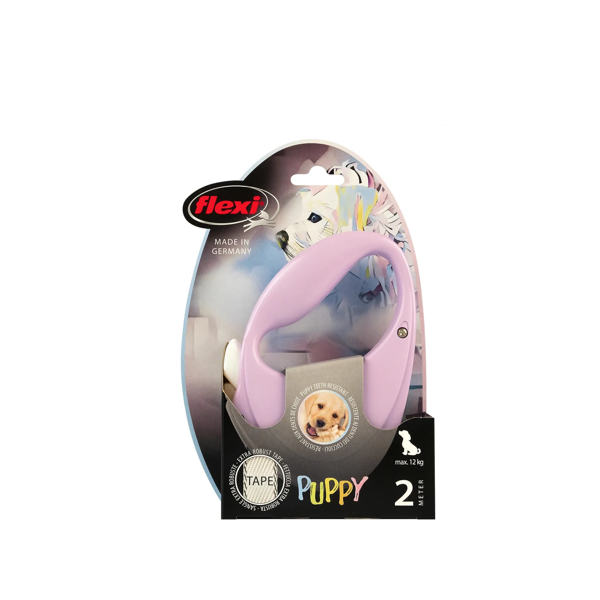 Flexi Puppy smycz automatyczna dla psa taśma – różowy