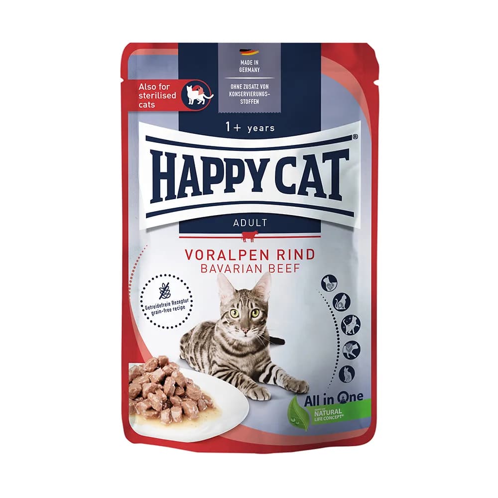 Happy Cat Culinary Voralpen-Rind karma mokra dla dorosłych kotów wołowina w sosie 85 g
