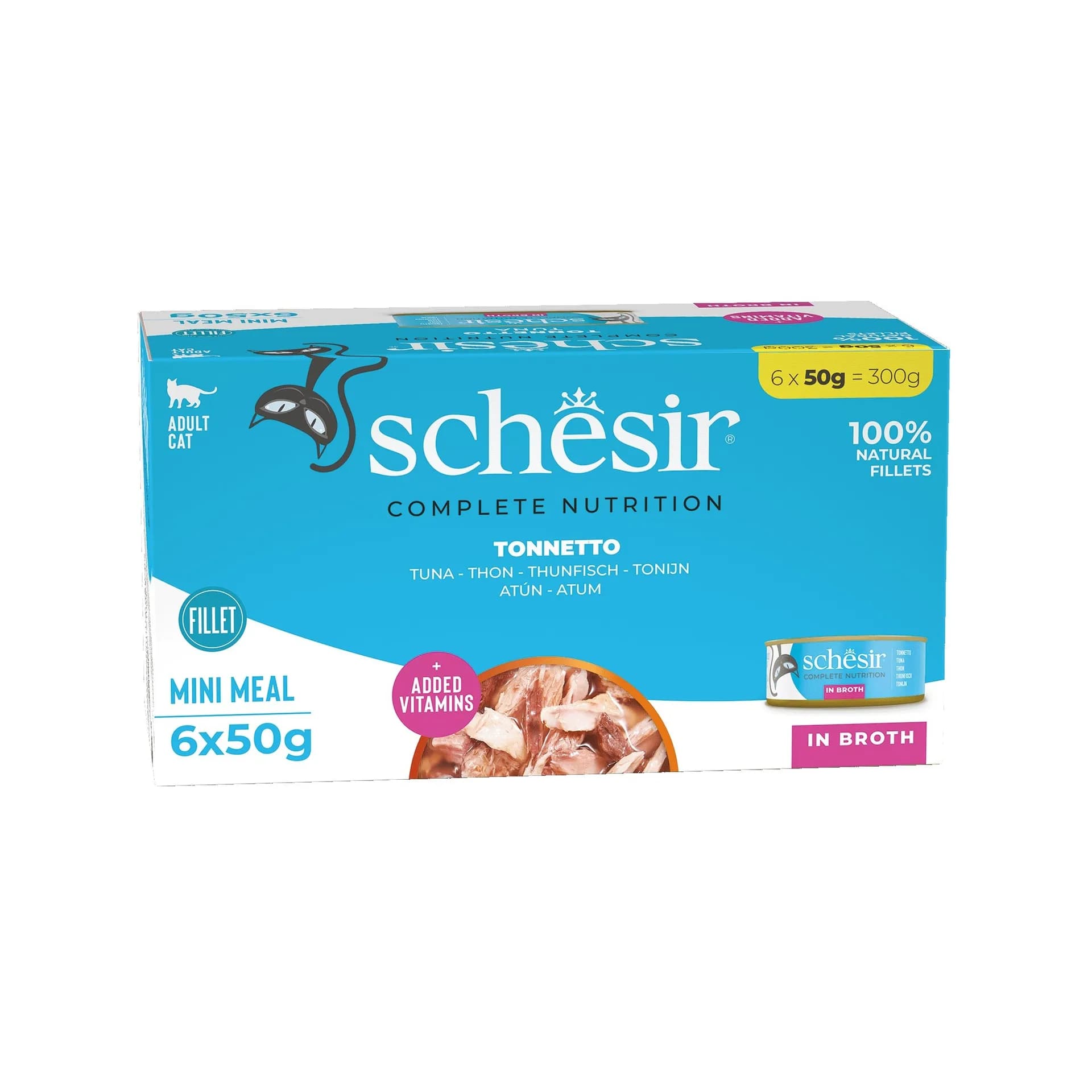 Schesir Karma mokra dla kota filety tuńczyk w bulionie 6 × 50 g