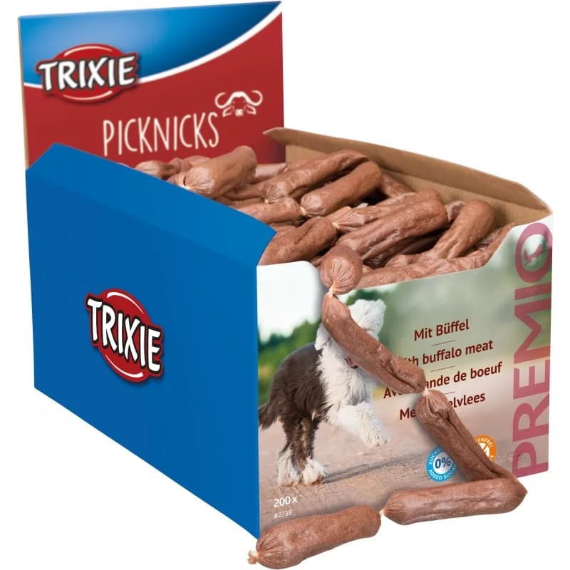 Trixie Premio Picknicks, kiełbaski przysmak dla psów bawół /Opak 8 cm 200 szt. 8 g