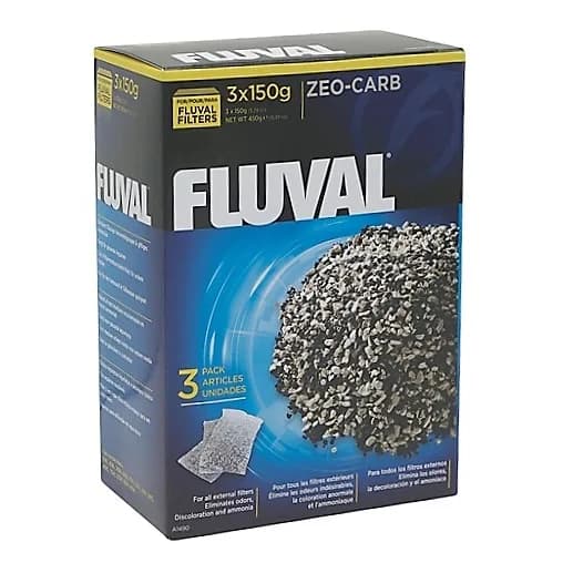 Fluval Zeo-Carb wkład filtracyjny z węglem i pochłaniaczem amoniaku do akwarium 3 x 150 g