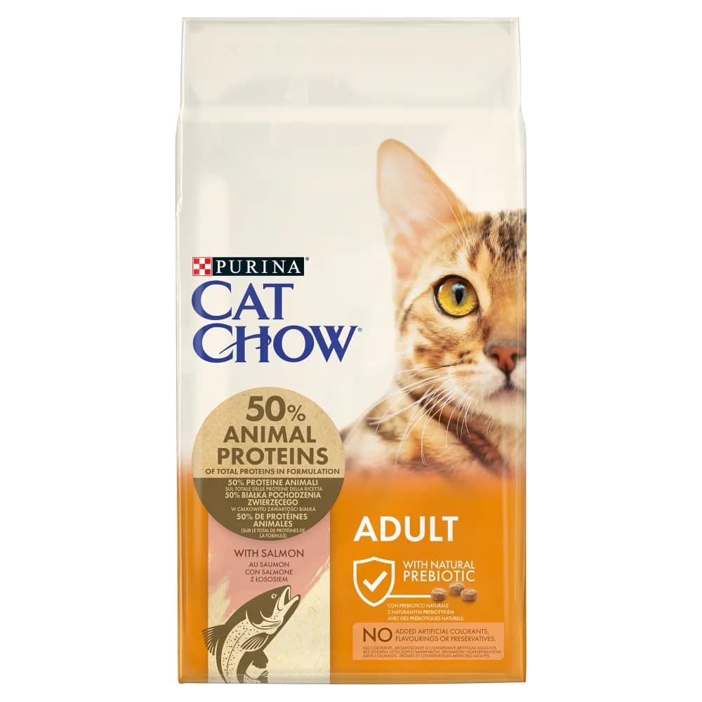Cat Chow Purina Adult sucha karma bogata w łososia 15 kg
