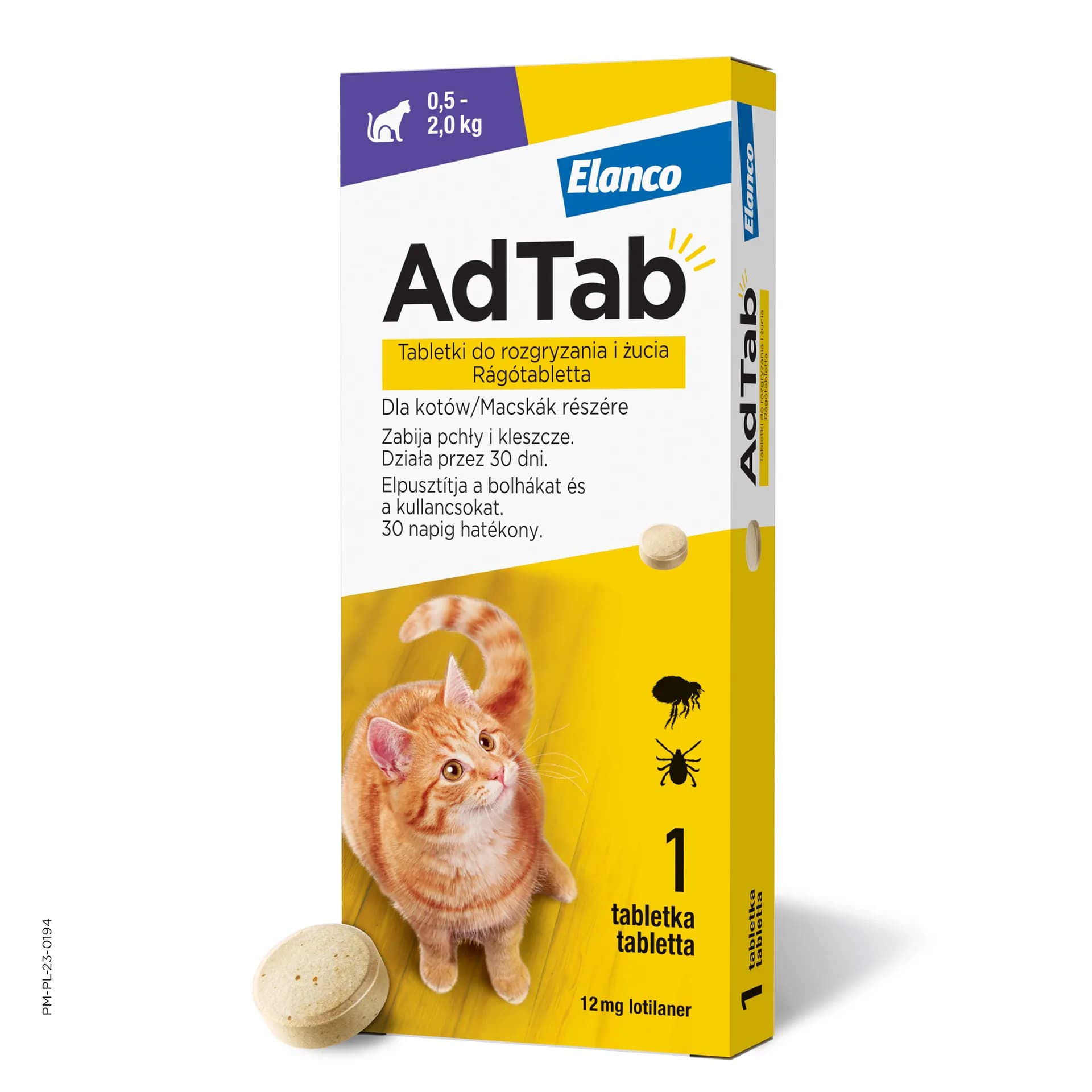 Elanco AdTab tabletki do rozgryzania i żucia dla kotów