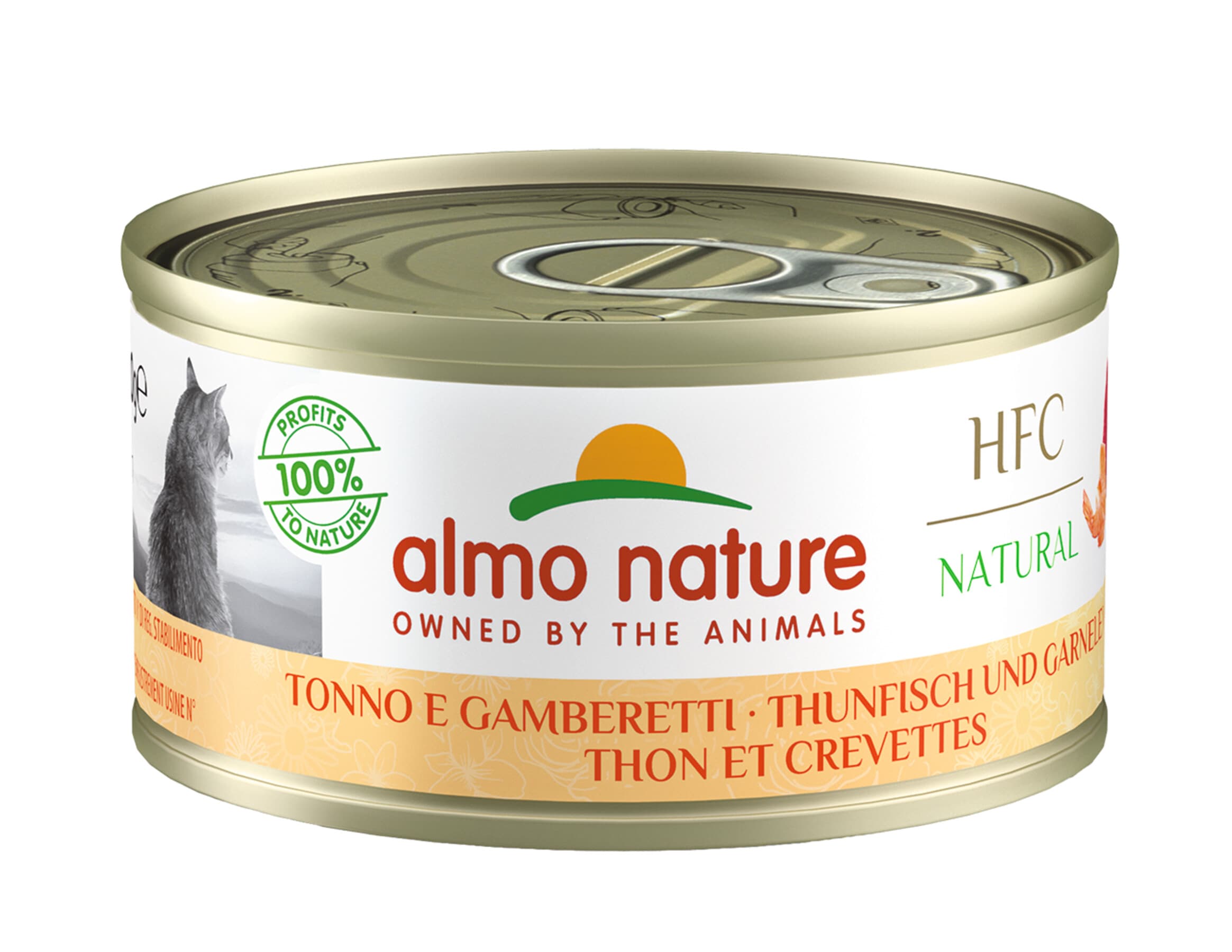 Almo Nature HFC Natural Tuna and Shrimps karma mokra z tuńczykiem i krewetkami dla dorosłych kotów 70 g