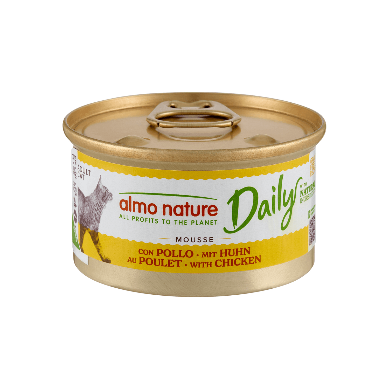 Almo Nature Daily karma mokra dla dorosłych kotów mus z kurczakiem 85 g