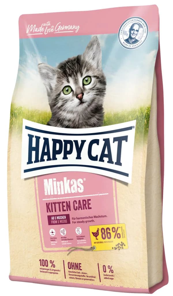 Happy Cat Minkas Kitten Care karma Sucha dla kociąt z drobiem – 10 kg