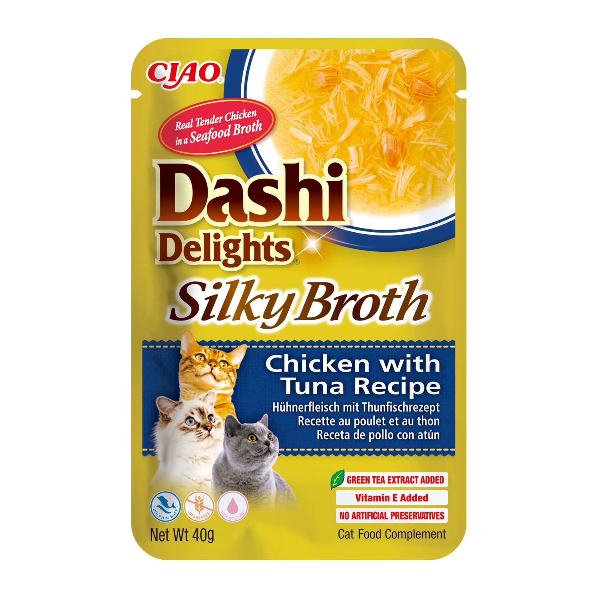 INABA Cat Dashi Delights Silky karma mokra dla kotów Chicken Tuna 40 g