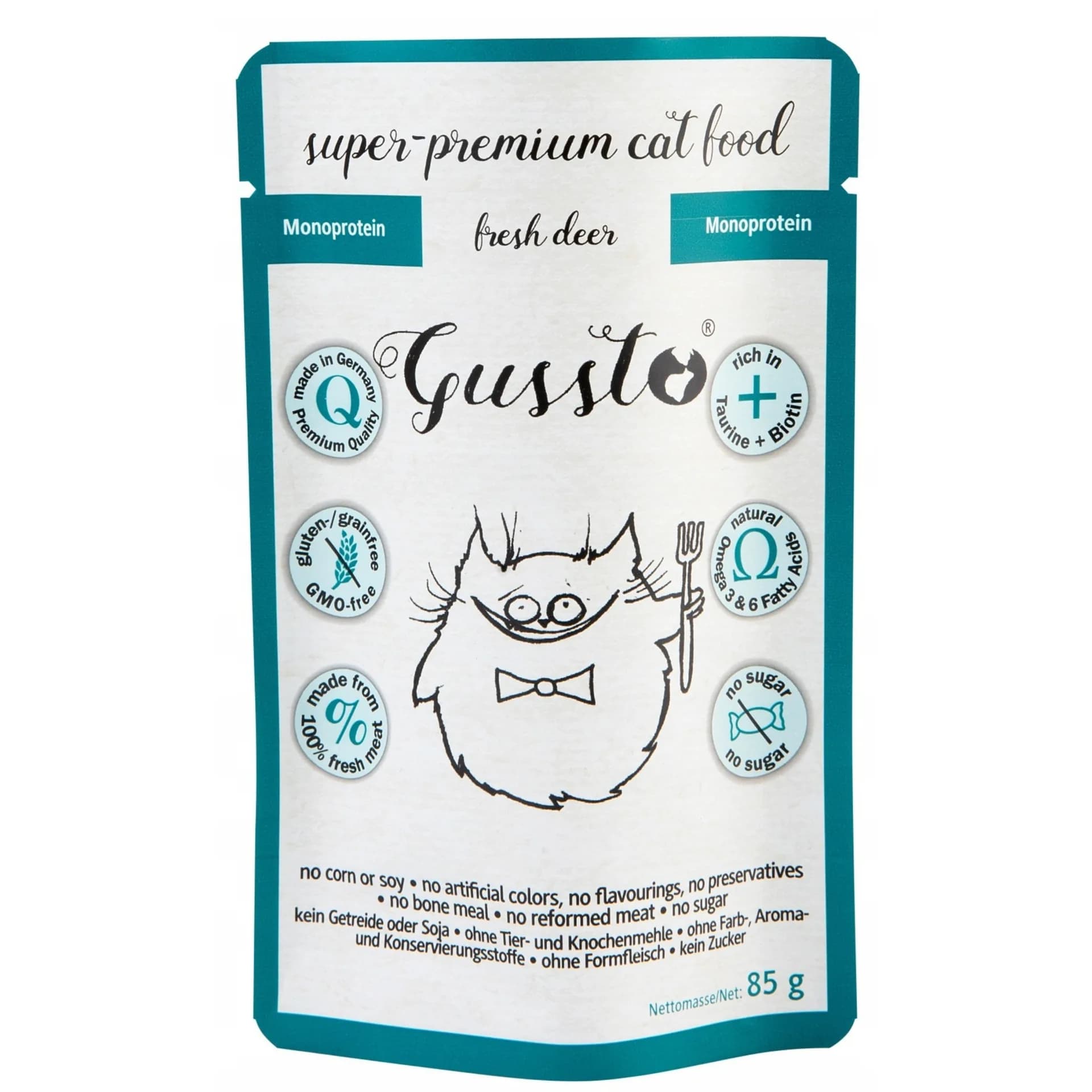 Gussto Fresh Deer Świeży Jeleń dla kota saszetka 85 g