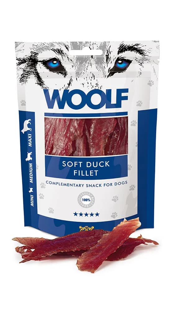 Woolf Soft Jerky Filet przysmak dla psów kaczka 100 g