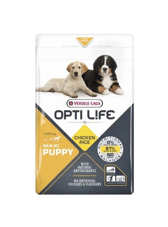 Versele-Laga Opti Life Puppy Maxi drobiowa karma dla szczeniąt ras dużych i olbrzymich – 12,5 kg