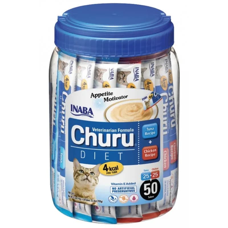 INABA Cat Churu Diet przysmak dla kotów Tuna i chicken 50 × 14 g