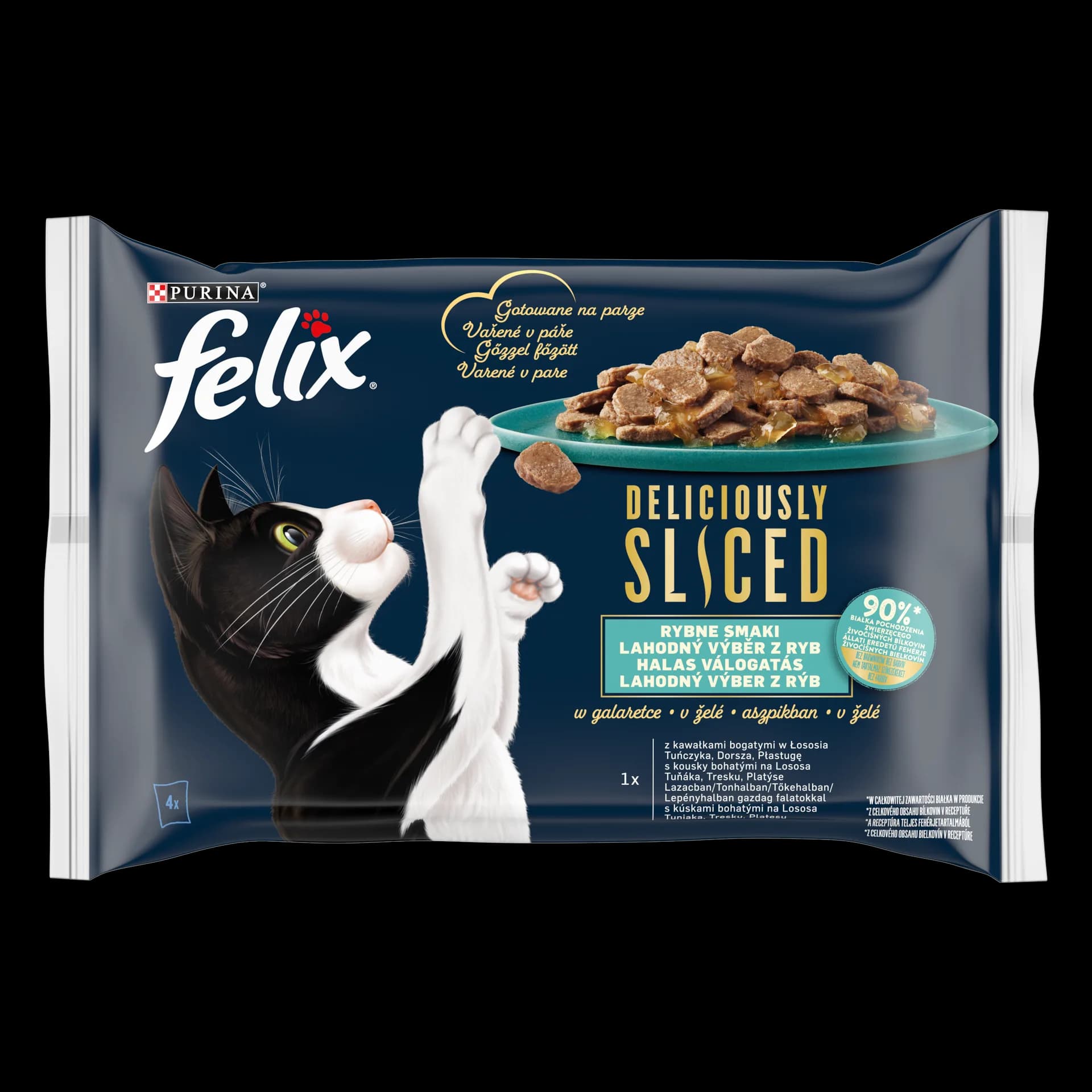 Felix Deliciously Sliced Rybne Smaki 4 × 80 g