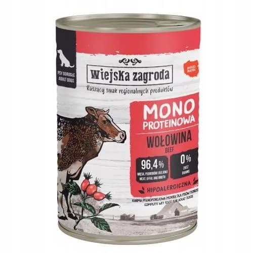 Wiejska Zagroda Mokra karma monobiałkowa wołowina