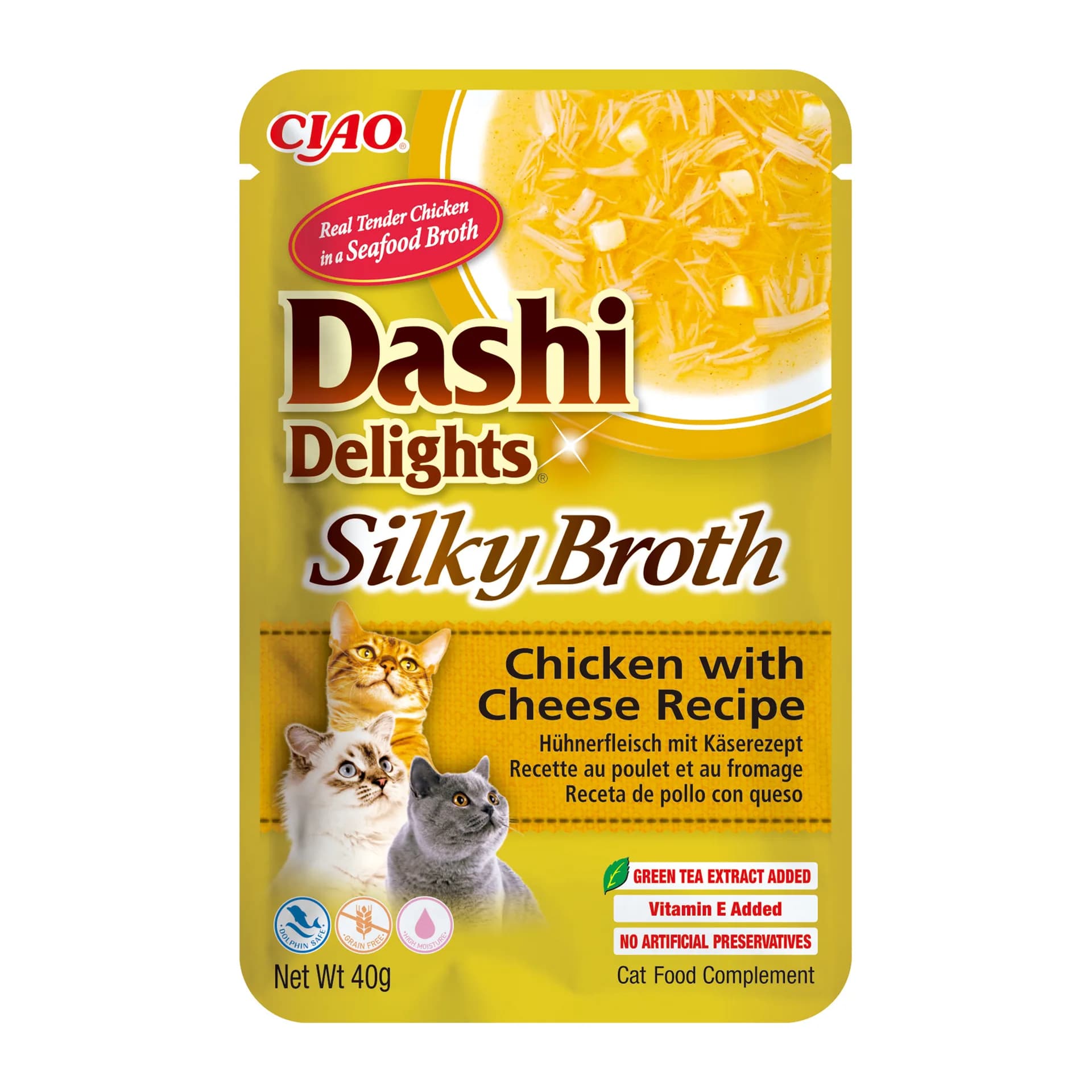 INABA Cat Dashi Delights Silky karma mokra dla kotów Chicken Cheese 40 g