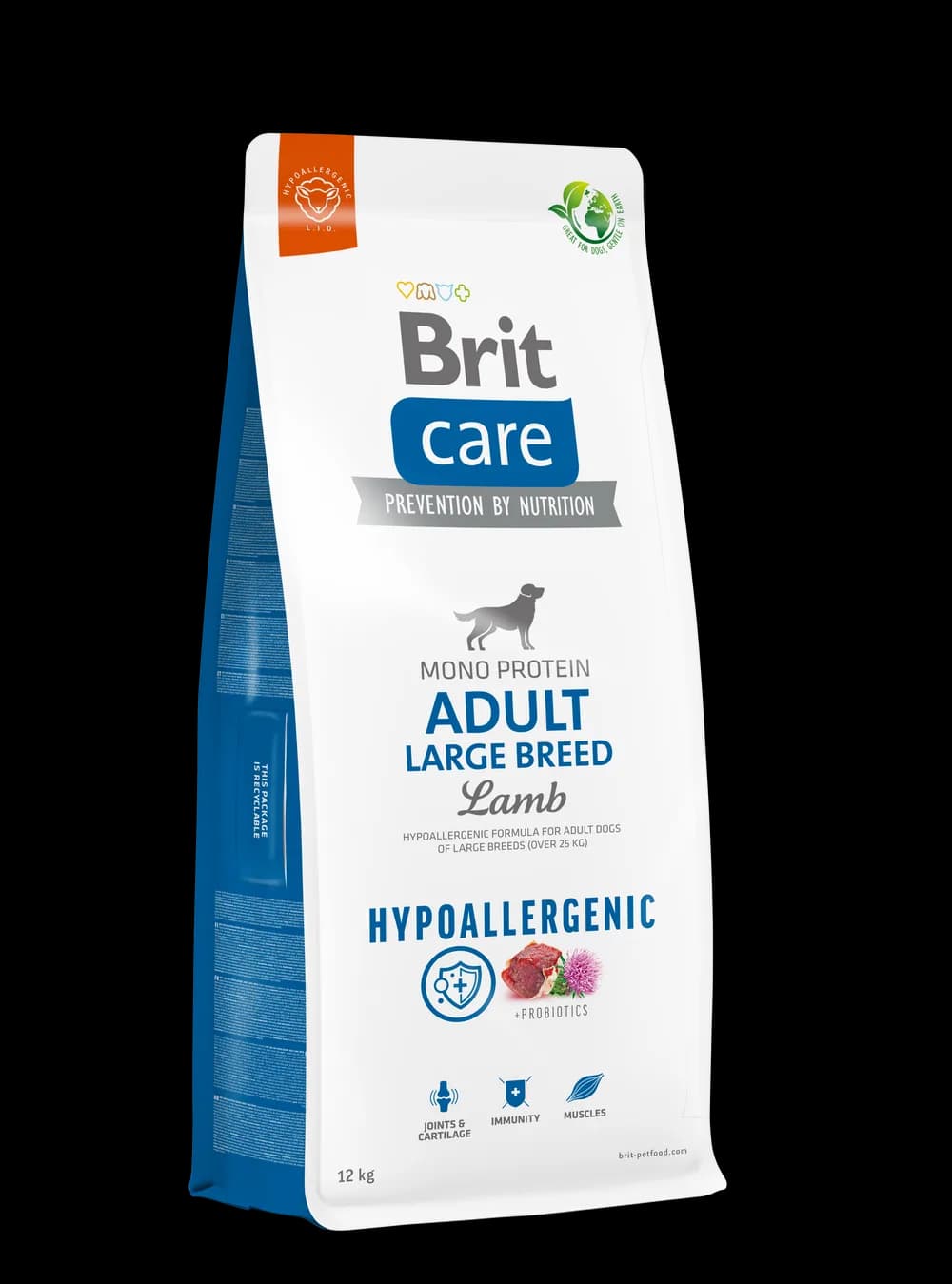 Brit Care Dog Hypoallergenic Adult Large Breed karma sucha z jagnięciną i ryżem dla dorosłych psów dużych ras – 3 kg
