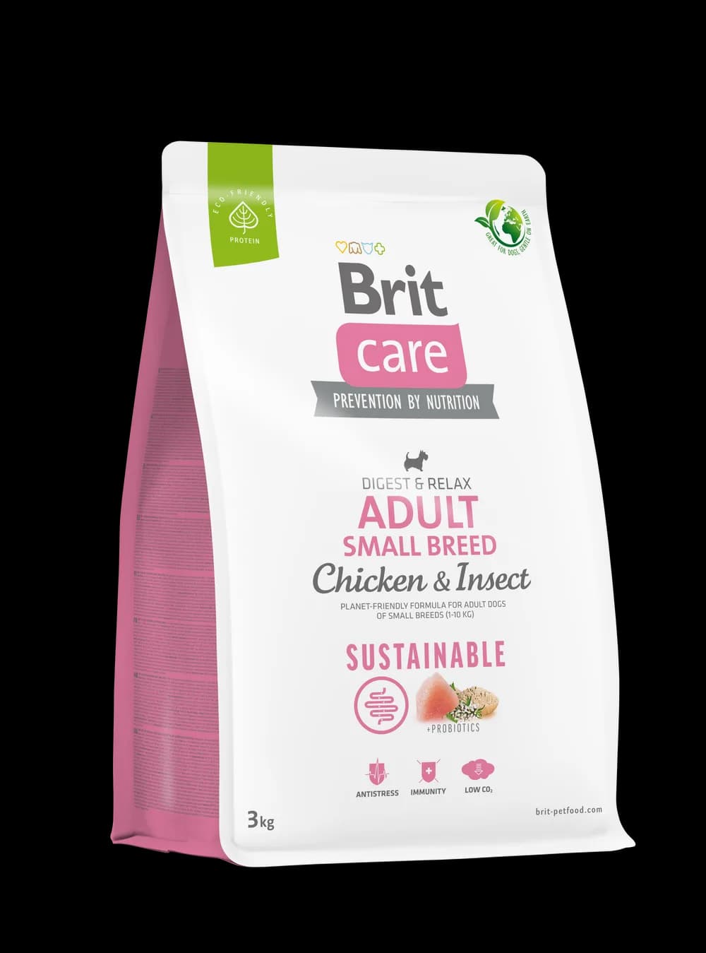 Brit Care Dog Sustainable Adult Small Breed karma sucha z kurczakiem i owadami dla dorosłych psów małych ras