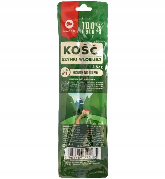 Maced Naturalny Gryzak dla psa Kość z Szynki Włoskiej 100% naturalny 1 szt.