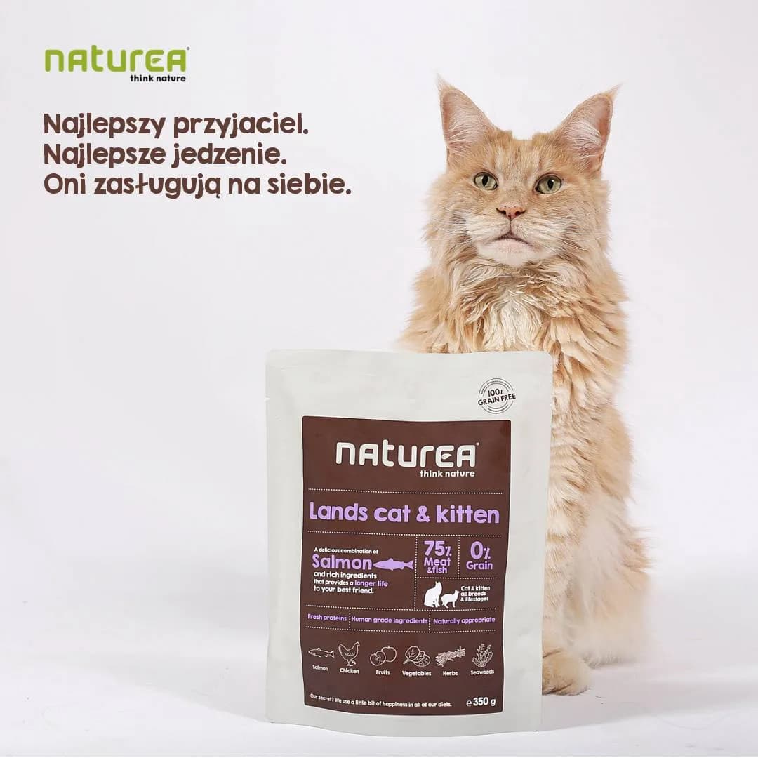 Naturea Grainfree Lands Cat And Kitten karma sucha dla kota 7 kg