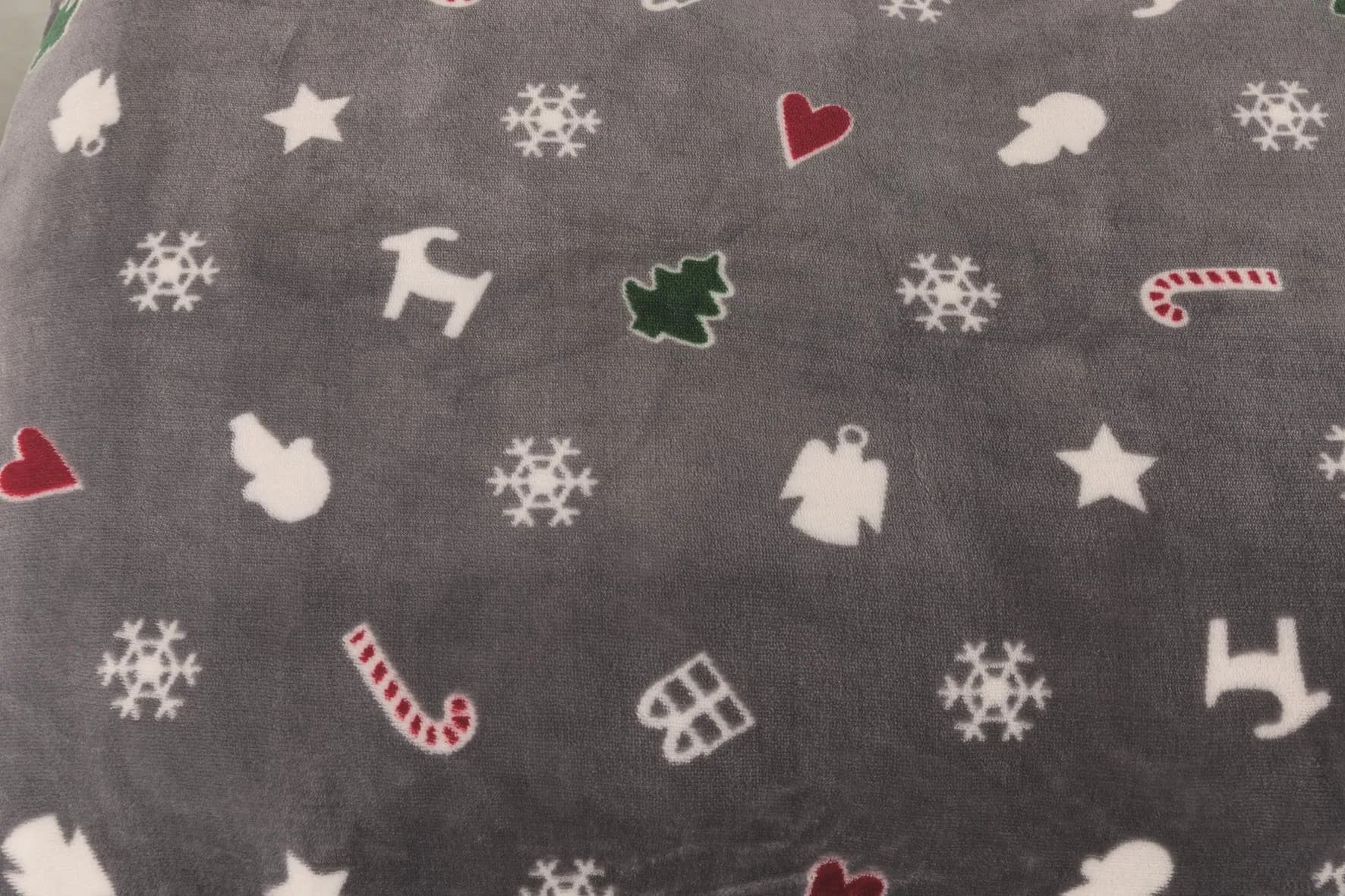 Trixie Poduszka legowisko dla psa Xmas Yuki szara 70 x 55 cm