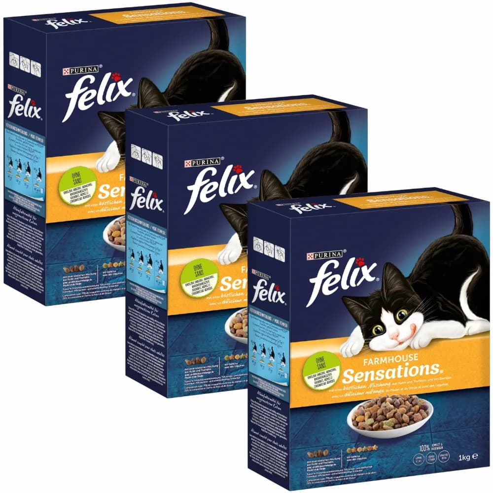 Felix Farmhouse Sensations sucha karma dla kota kurczak różna waga 1 kg