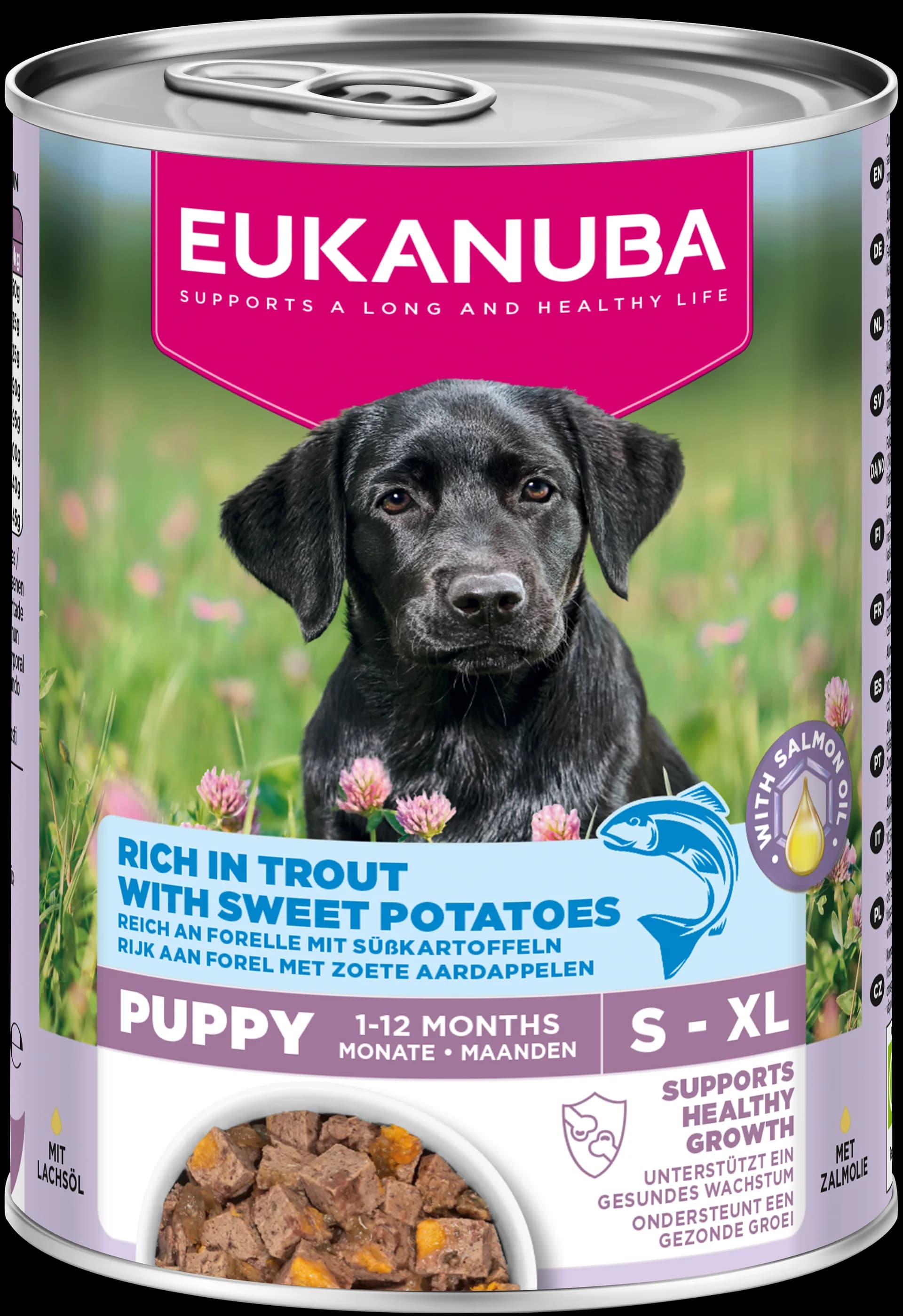 Eukanuba Mokra karma dla szczeniąt wszystkich ras pstrąg i batat 400 g