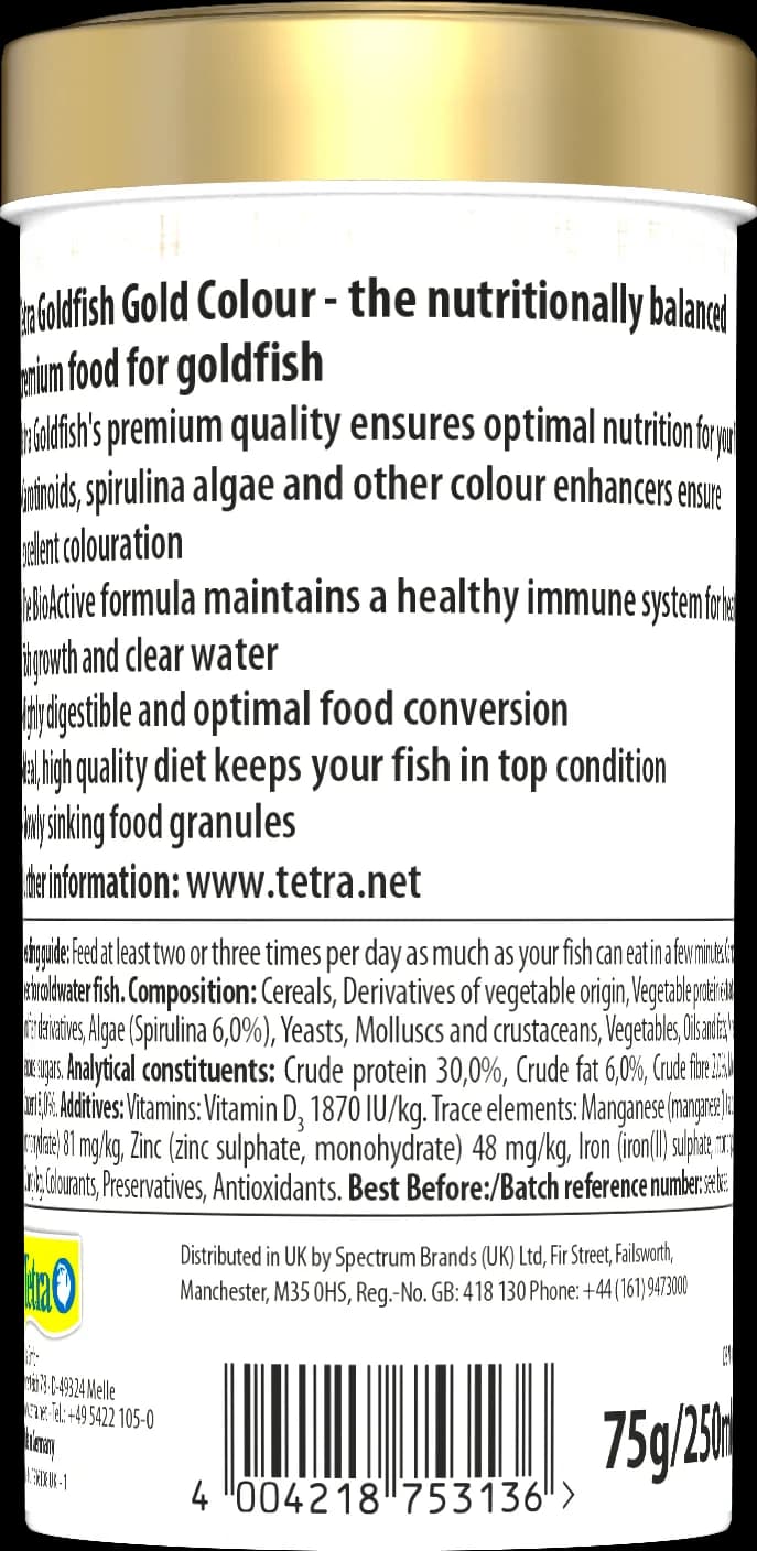 Tetra Goldfish Gold Colour 250 ml