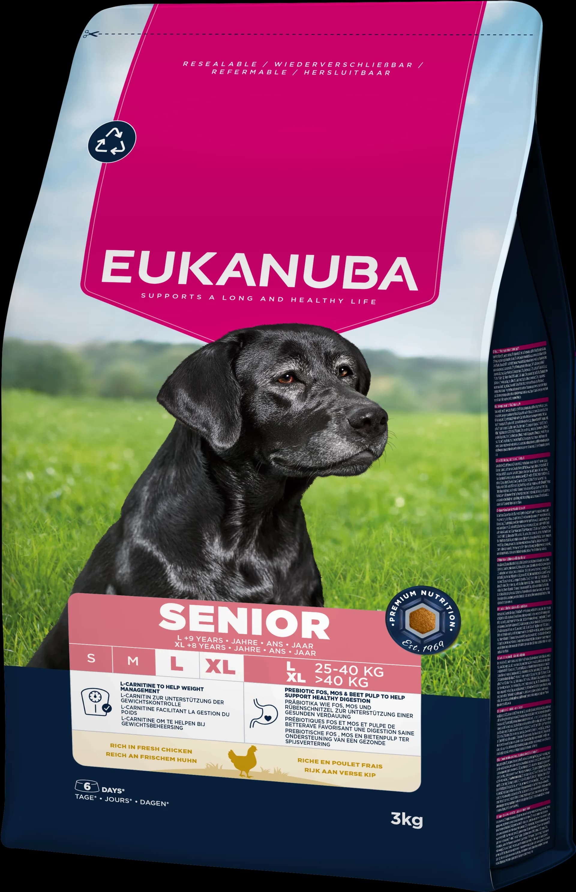 Eukanuba Life Care Senior Large Breed karma sucha ze świeżym kurczakiem dla starszych psów dużych i olbrzymich ras