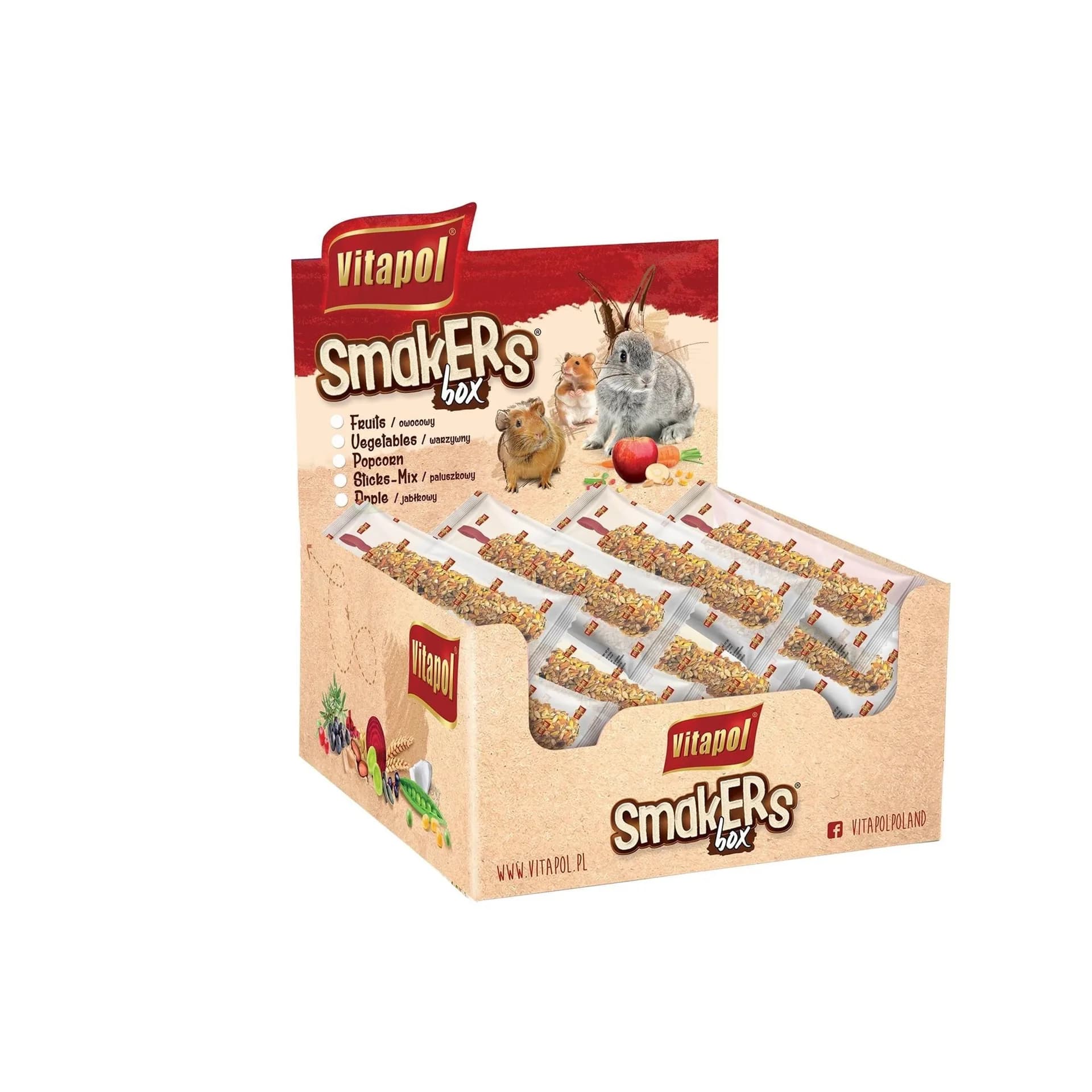 Vitapol Smakers Box Popcorn przysmak dla gryzoni i królika 12 szt.
