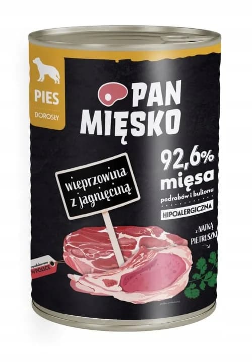 Pan Mięsko Karma mokra dla psa Wieprzowina z jagnięciną