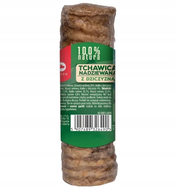 Maced Przysmak dla psa Tchawica Wołowa Nadziewana z Dziczyzną Mała 120 g