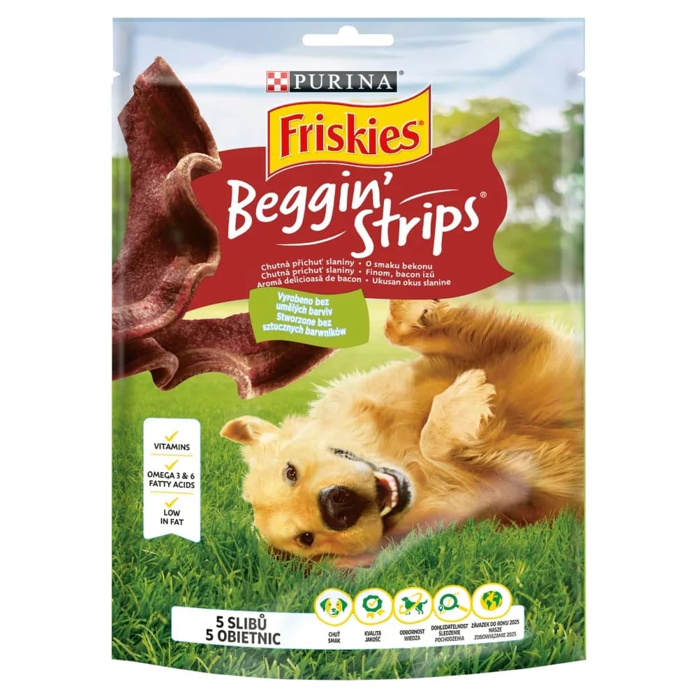 Friskies Purina Beggin Strips przysmak dla dorosłych psów o smaku bekonu 120 g