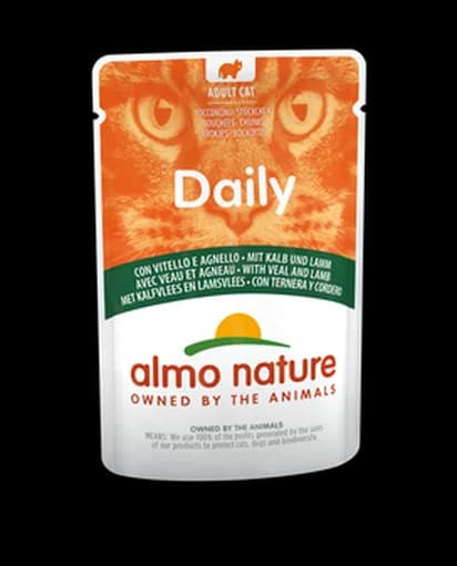 Almo Nature Saszetka Daily z cielęciną i jagnięciną dla kota 70 g
