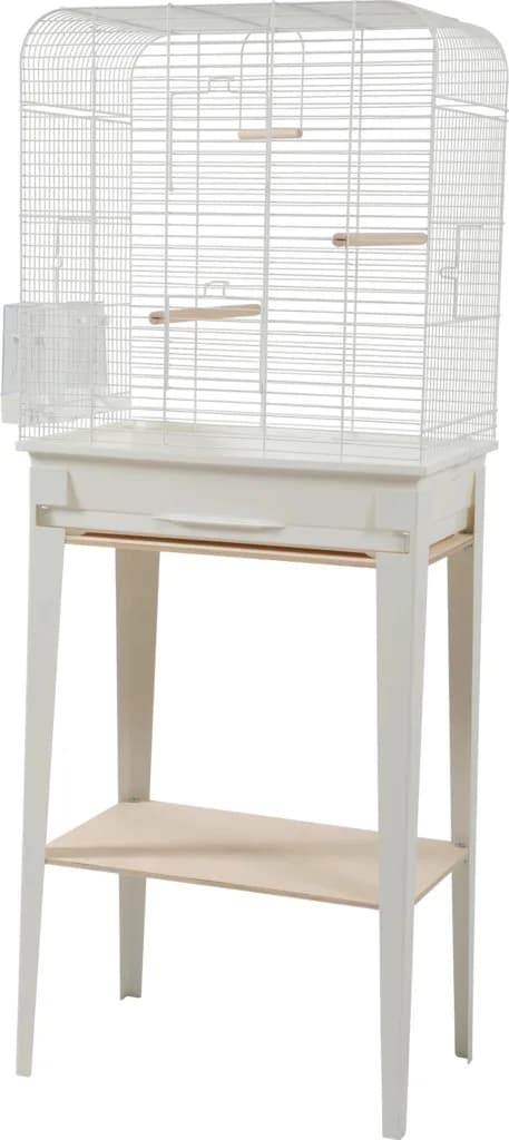 Zolux Klatka dla ptaków ze stojakiem Chic Loft biała 134 x 53,5 x 33,5 cm