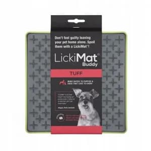 LickiMat Buddy Deluxe dla psa (krzyżyk-twarda) – czerwony
