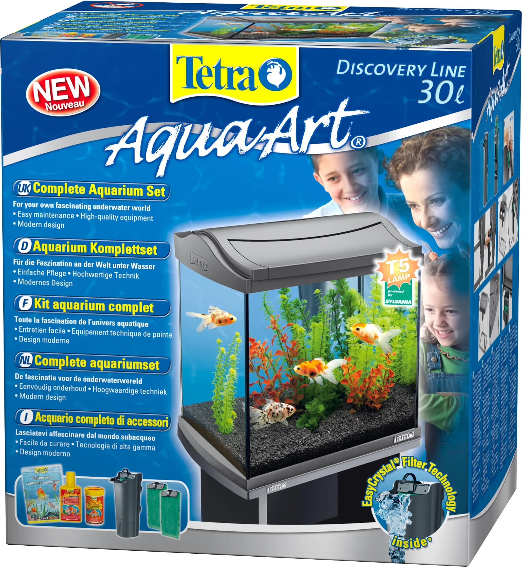 Tetra AquaArt Discover Line Complete Set Zestaw akwariowy Srebrny 30 l